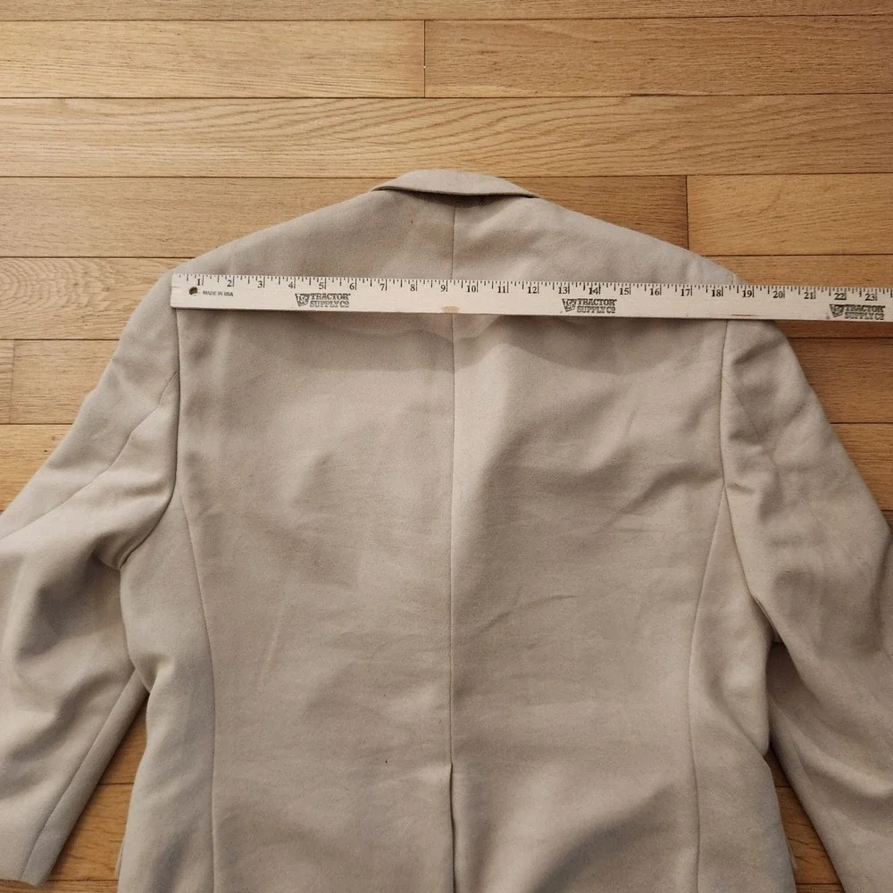Supra Suede Men Two Button Blazer Jacket Tan Camel Faux Suede Sport Coat 42R VTG
